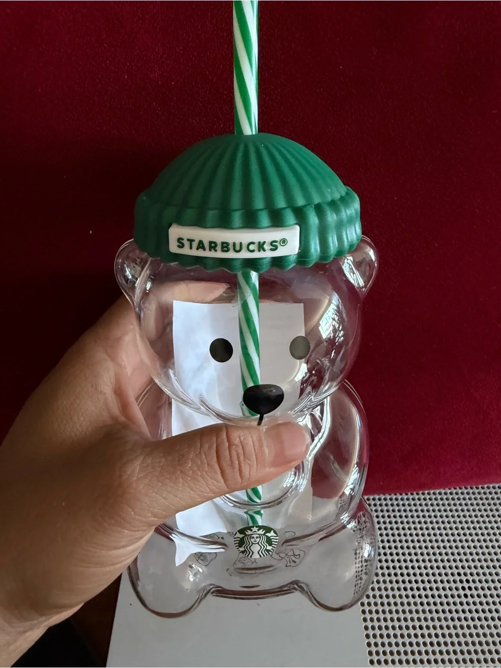 Starbucks Kids Bear Straw Cup - Green & Pink Accent Bottles each